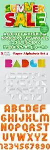 Vectors - Paper Alphabets Set 4