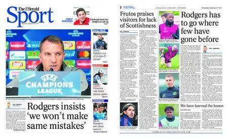 The Herald Sport (Scotland) – September 27, 2017