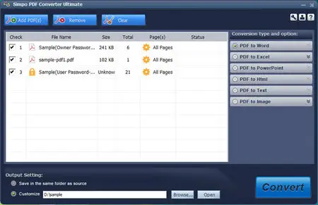 Simpo PDF Converter Ultimate 1.1.1.0