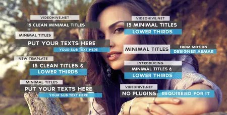 15 Clean Minimal Titles - Project for After Effects (VideoHive)