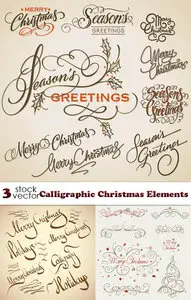 Vectors - Calligraphic Christmas Elements