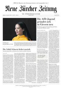 Neue Zürcher Zeitung (International) - 1 Dezember 2025