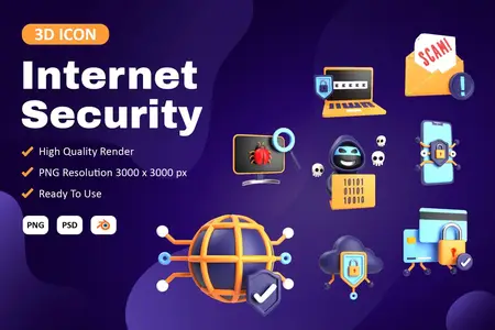 EE - Internet Security 3D Icon Q23CCVG