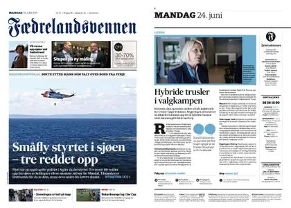 Fædrelandsvennen – 24. juni 2019