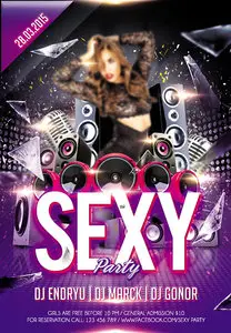 Club Flyer PSD Template - Sexy Party 2