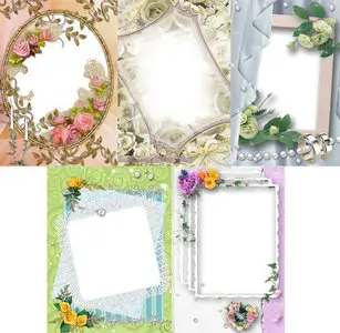 PSD - Wedding frames for photo