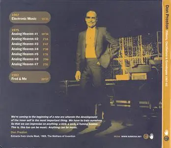 Don Preston - Filters, Oscillators & Envelopes 1967-82 (2012) {Sub Rosa SR334} (Frank Zappa Related)