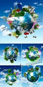 Stock Photo - Earth Miniature 3