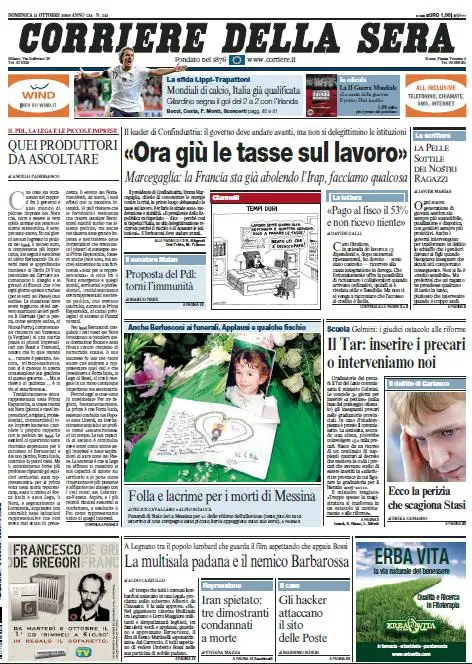 Il Corriere della Sera (11-10-09)