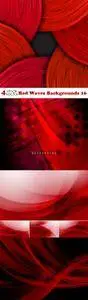 Vectors - Red Waves Backgrounds 16