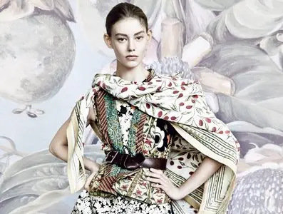 Ondria Hardin by Patrick Demarchelier for Vogue Japan March 2015