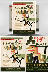 Illustrated St Patricks Day Flyer Template