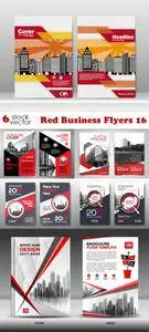 Vectors - Red Business Flyers 16