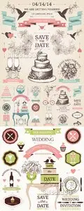 Wedding Design Elements Vector 6