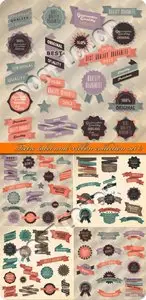 Retro label and ribbon collection set 2