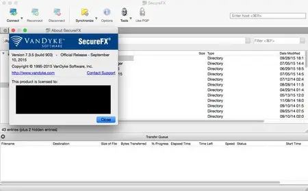 VanDyke SecureFX 7.3.5 Build 903 Mac OS X