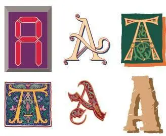 Aridi Vector Clipart Collection: vol.2 - Initial Caps II
