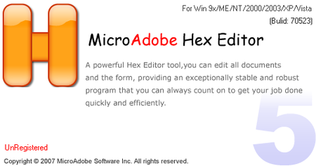 MicroAdobe Hex Editor ver.5.1