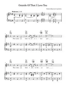 Outside Of That I Love You - Top Hat Cast (Piano-Vocal-Guitar (Piano Accompaniment))