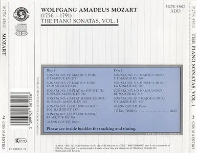 Mozart - Glenn Gould - The Piano Sonatas, Vol. I [CBS Masterworks M2YK 45612] (2xCD, 1989)