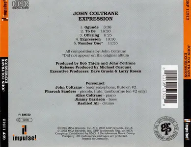 John Coltrane - Expression (1967) {Impulse!} [Repost]