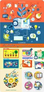 Templates flat design concept business vector set 16