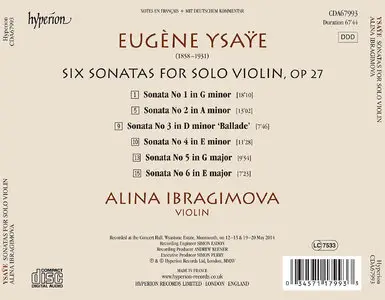 Alina Ibragimova - Eugene Ysaye: Sonatas for Solo Violin (2015)