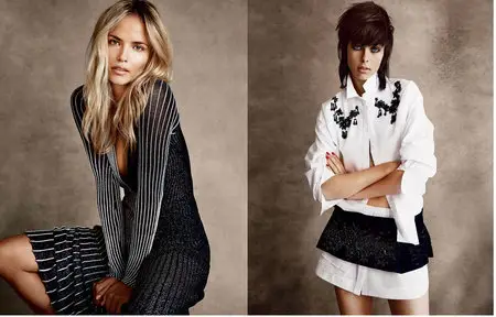 Doutzen Kroes, Natasha Poly & Edie Campbell by Patrick Demarchelier for Vоgue Japan February 2014