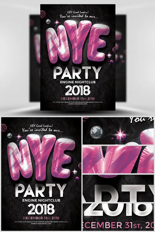 NYE Party Flyer Template / AvaxHome