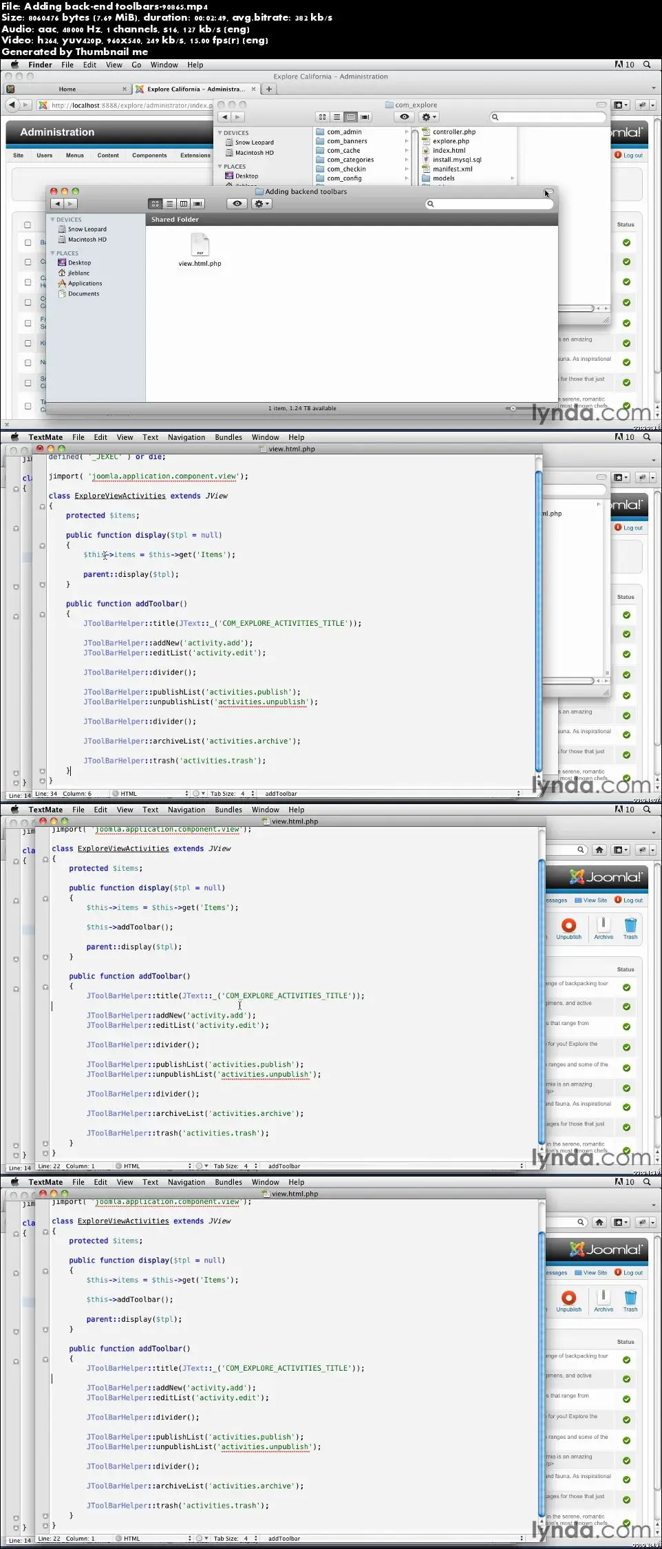 Lynda - Joomla! 1.7: Programming and Packaging Extensions (repost)