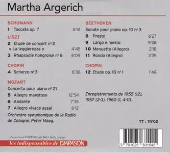 Martha Argerich - Les Premiers enregistrements: Schumann, Liszt, Chopin, Mozart, Beethoven (2021) {Diapason DIAP135}