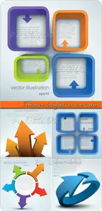 Banners widgets arrows vector