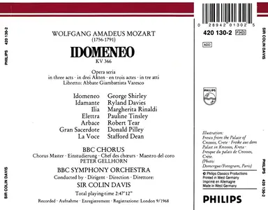 Colin Davis, BBC Symphony Orchestra - Wolfgang Amadeus Mozart: Idomeneo (1988)