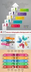 Vectors - Arrows Infographics Backgrounds 22