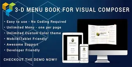 CodeCanyon - Visual Composer - 3D Menu Flyer for Restaurant and Cafe v1.0 - 19884918