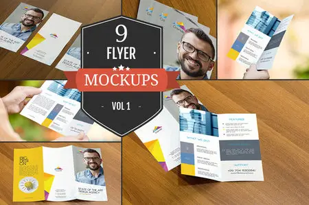 CreativeMarket - Attractive Flyer Mockup PSDs Vol. 1