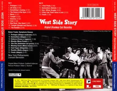 Leonard Bernstein, Stephen Sondheim & VA - West Side Story: Original Broadway Cast Recording (1957) Expanded Remastered 1998