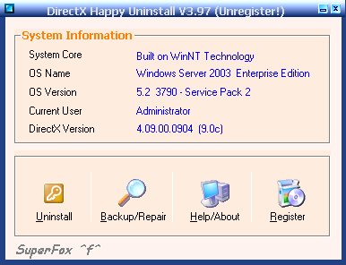 DirectX Happy Uninstall v3.97