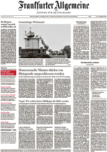 Frankfurter Allgemeine Zeitung vom Donnerstag/Freitag, 30./01. April/Mai 2015