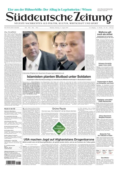 Sueddeutsche Zeitung vom 11.08.2009