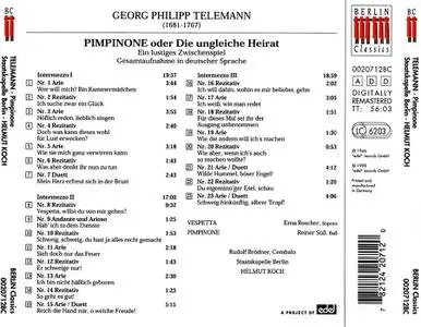 Helmut Koch, Staatskapelle Berlin - Georg Philipp Telemann: Pimpinone oder Die ungleiche Heirat (1998)
