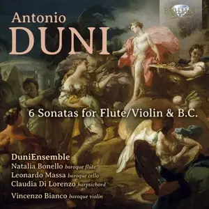 DuniEnsemble, Leonardo Massa, Claudia Di Lorenzo - Duni: 6 Sonatas for Flute/Violin & B.C. (2025)