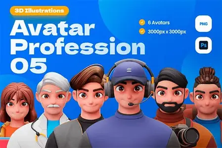 3D Avatar Profession Illustrations Y7S2X6L