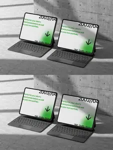 Tablet Keyboard Presentation Mockup Scene 5NSBBP6