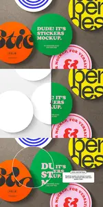 Bold Sticker Paper Mockup S7RDYNF