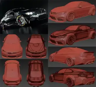 BMW M4 Black Night - 3D Model