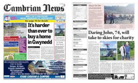 Cambrian News Arfon & Dwyfor – 07 April 2022
