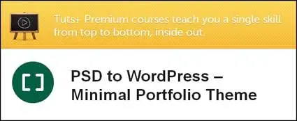 PSD to WordPress – Minimal Portfolio Theme