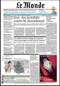 Le monde du 01 Juillet 2009
