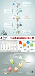 Vectors - Timeline Infographics 27